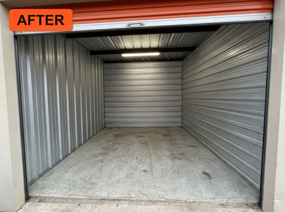 Same storage unit emptied, after